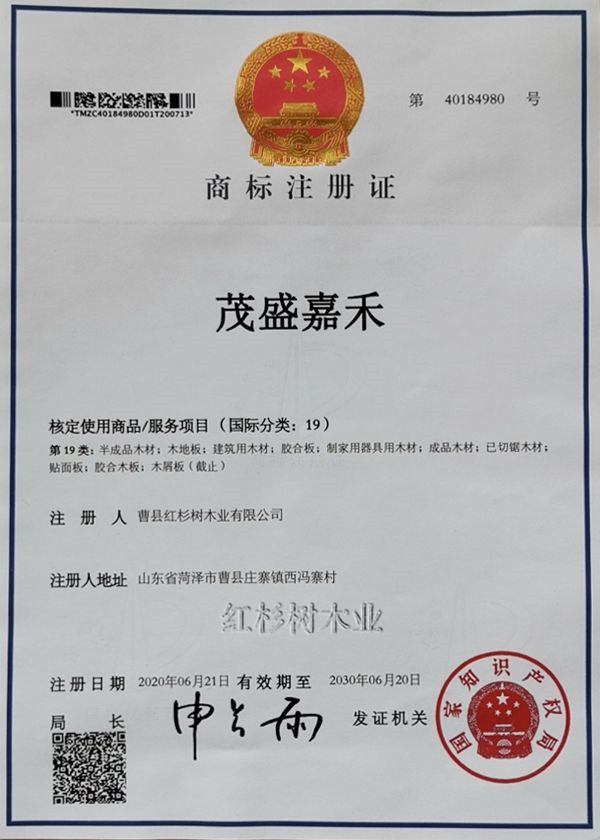 商標(biāo)注冊(cè)證